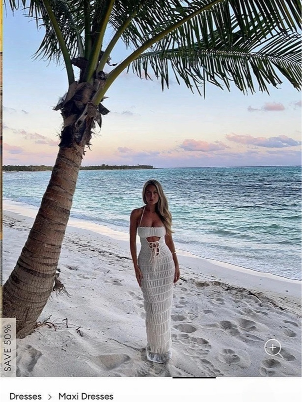 Outcast Priane Maxi Dress White Maxi Dress Size XXS Like New - Picture 3 of 5